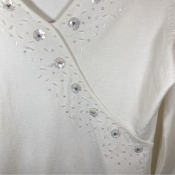 Merona NWT Sequined Pearl Sweater Size Small - Picture 5 of 7